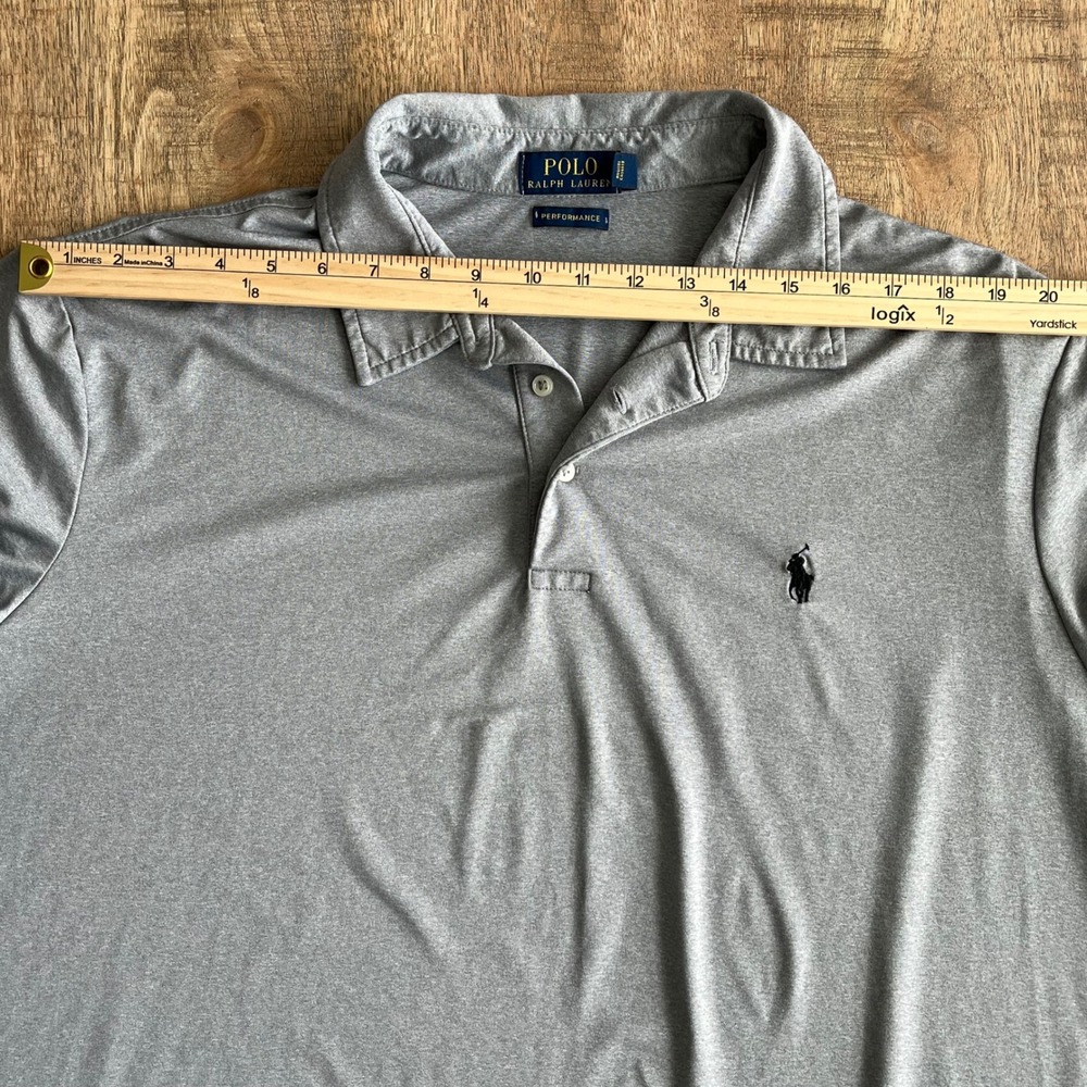 Polo Ralph Lauren Performance Mens XXL Gray Short Sleeve Stretch Polo Shirt - Picture 7 of 8